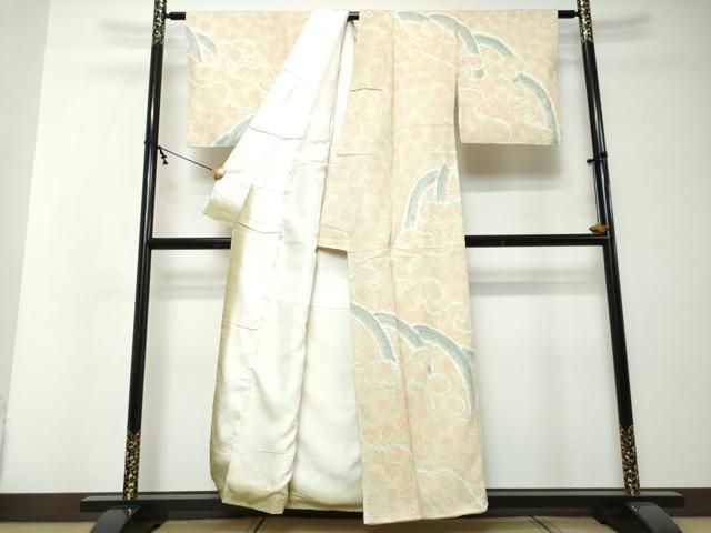 平和屋着物○訪問着 総絞り 立波文 正絹 逸品 未使用 DABI2382ud