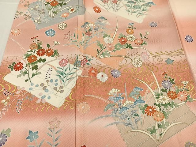 平和屋着物○訪問着 花筏 暈し染め 金彩 正絹 逸品 AABK8251ph - メルカリ