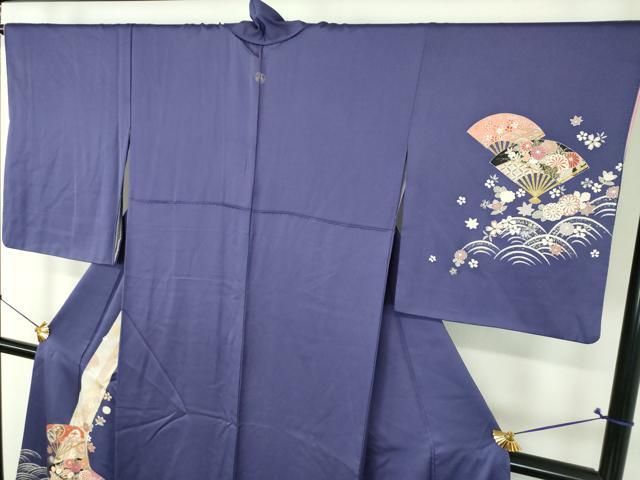 平和屋着物□訪問着 扇面花文 暈し染め 金彩 正絹 逸品 DABD0376op