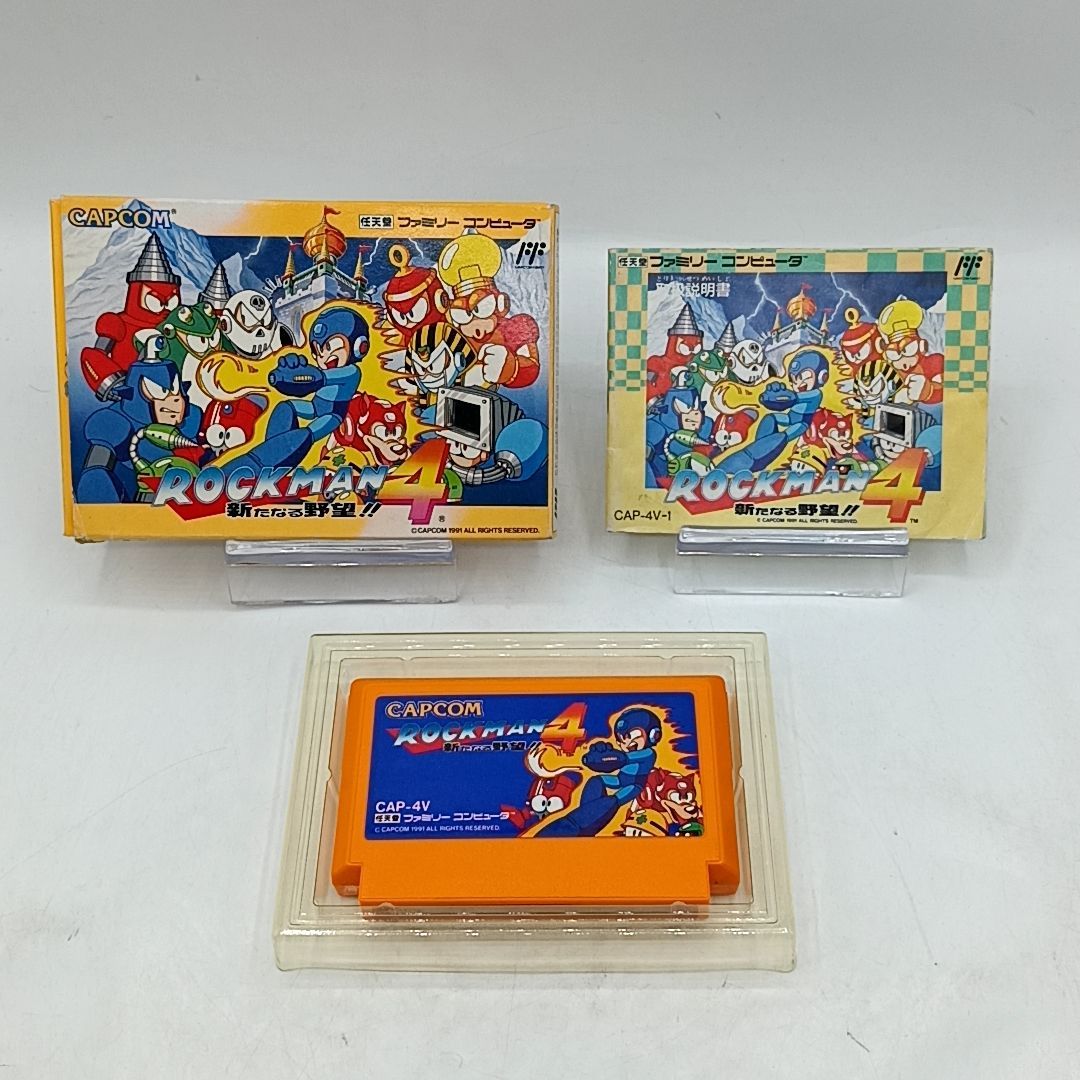 FCソフト】「ロックマン4」 外箱・説明書付き 動作品 ファミコン