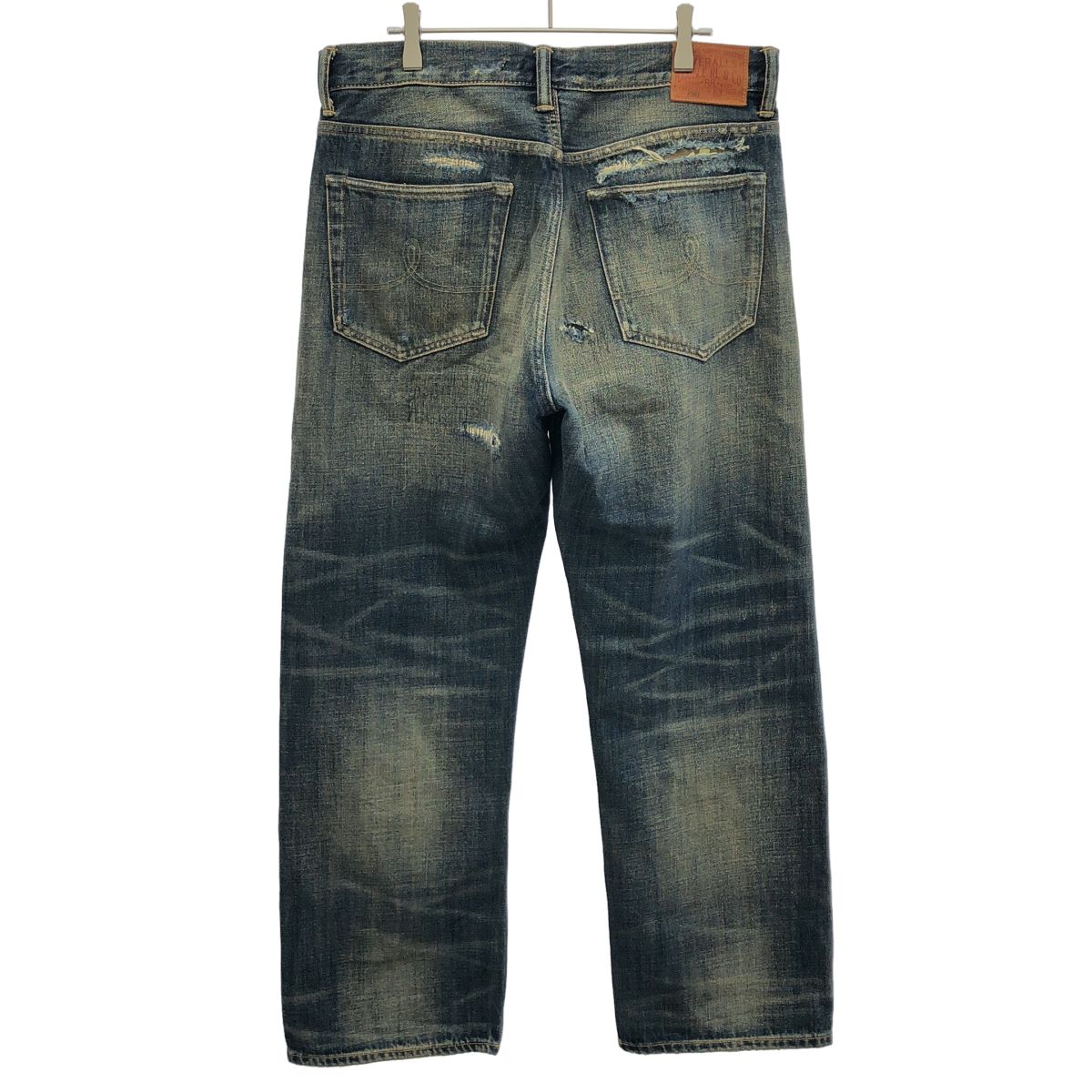 RRL ダブルアールエル R261 Vintage 5-Pocket Averie Jean ダメージリペアデニムパンツ  インディゴブルー W32L30 RRL ダブルアールエル R261 Vintage 5-Pocket Averie Jean ダメージ