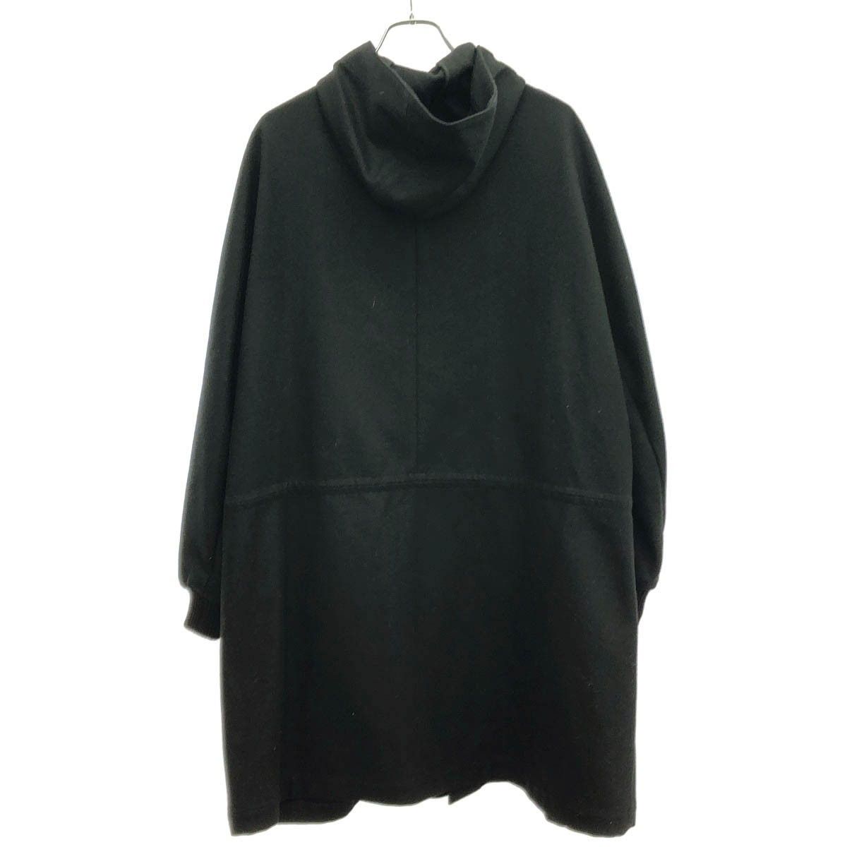 ARTS&SCIENCE - ARTS&SCIENCE アーツアンドサイエンス ガウンニットコート 013-0126-315 ブラック 1 ARTS&SCIENCE アーツアンドサイエンス 15AW ウールメルトンフーデッド