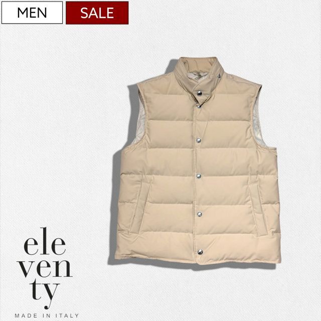 イレブンティ eleventy 千鳥格子 コート　ヌートリアファー　ロロピアーナ 定価190,300円(税込)】eleventy イレブンティー ロロ・ピアーナの