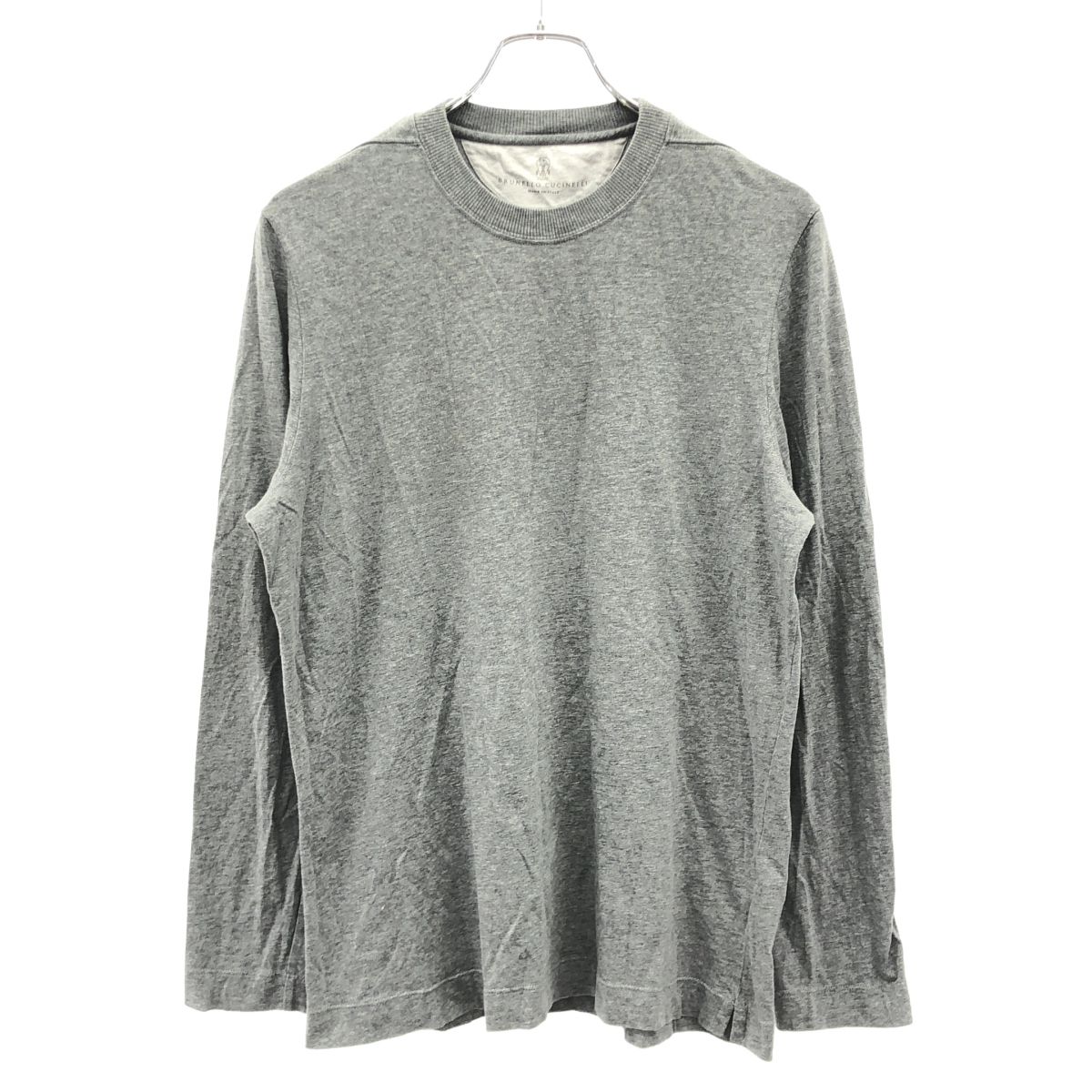 ★ Brunello Cucinelli 長袖カットソー グレー 高級ブランド BRUNELLO CUCINELLI ブルネロクチネリ ロングスリーブTシャツ グレー