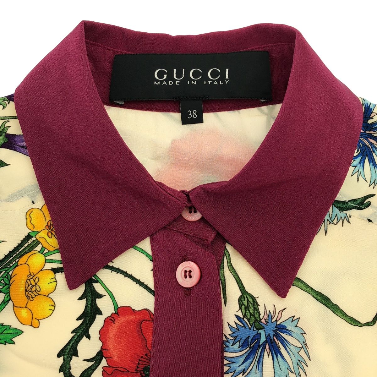 GUCCI グッチ フローラル ベルテッドシルクワンピース 362041 ZCP30