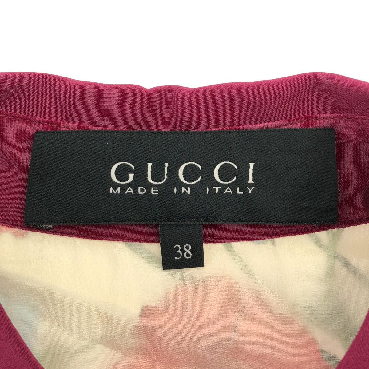 GUCCI グッチ フローラル ベルテッドシルクワンピース 362041 ZCP30
