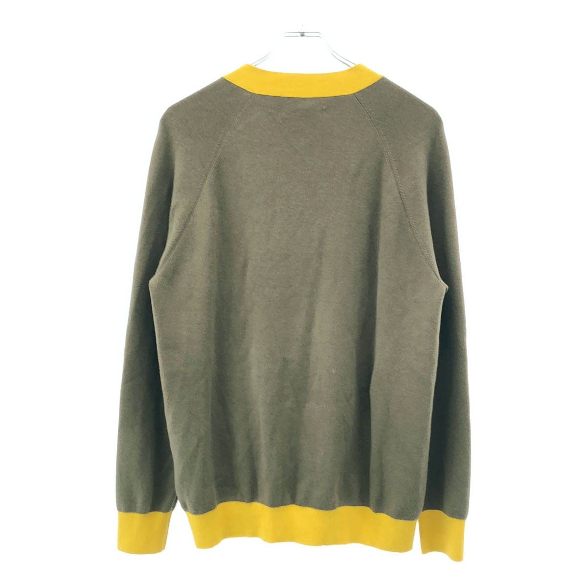 CABaN キャバン 20AW コットンカシミヤ バイカラーVネックカーディガン