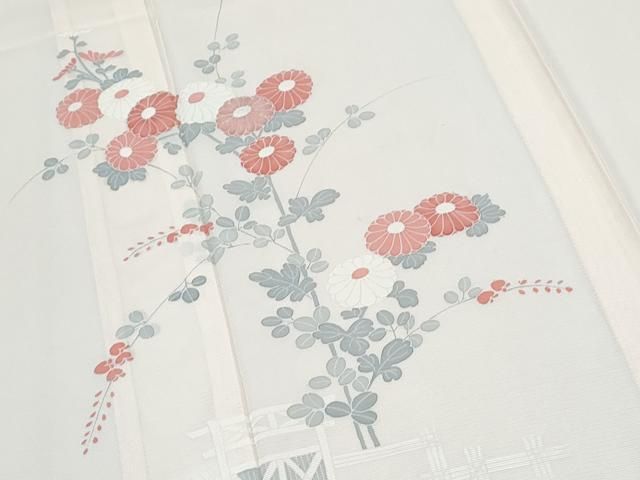 平和屋着物＊夏物 訪問着 絽 手描き 草花文 正絹 逸品 AABB8311jd 平和屋