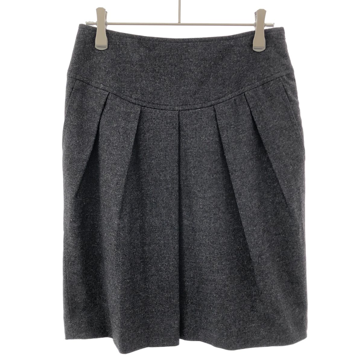 Max Mara マックスマーラ ウールスカート 11060273 グレー 38