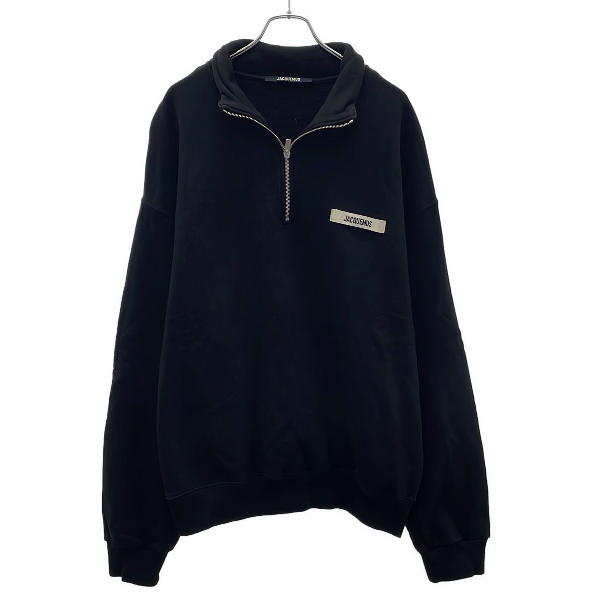 JACQUEMUS ジャックムス ハーフジップスウェットトレーナー ブラック