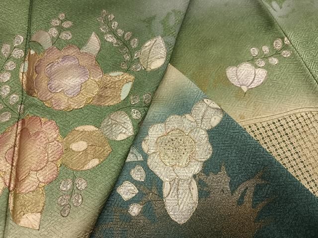 平和屋着物○訪問着 中国三大刺繍 スワトウ刺繍 汕頭刺繍 辻が花 暈し