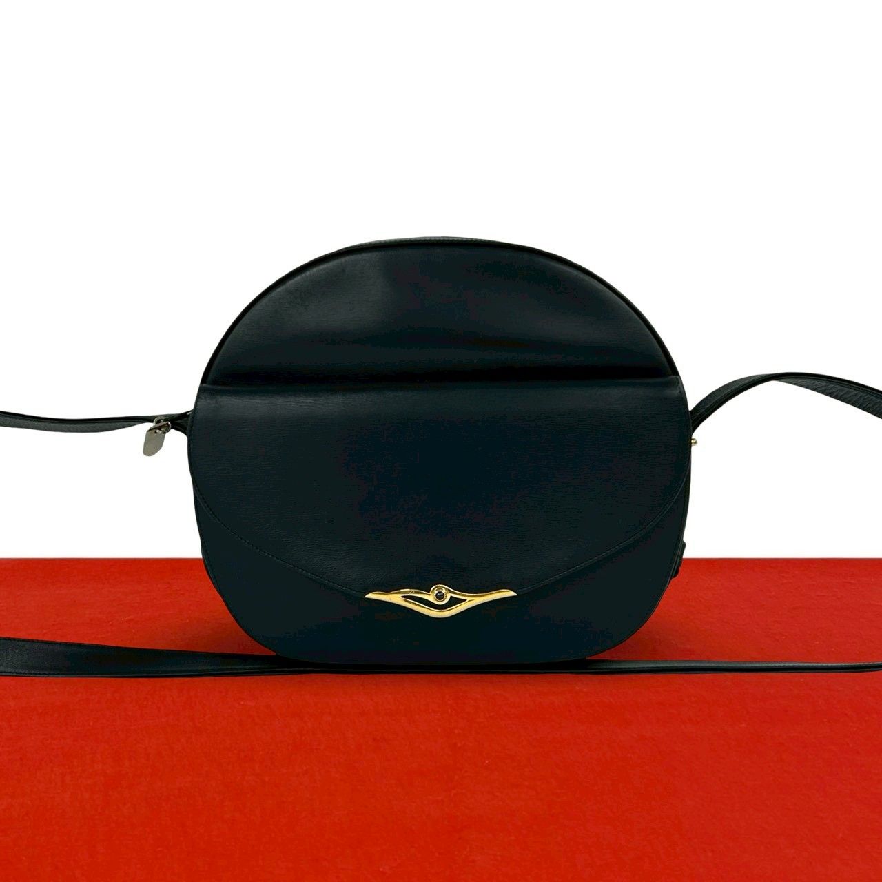 極 美品 希少品 CARTIER カルティエ サファイアライン レザー 本革