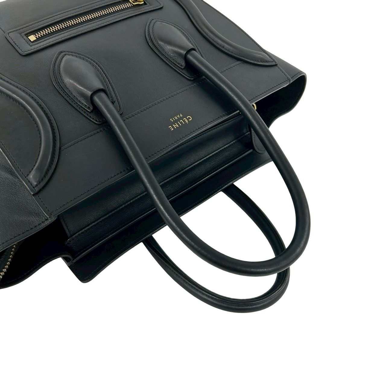 極 美品 希少品 CELINE セリーヌ ラゲージ マイクロショッパー ロゴ