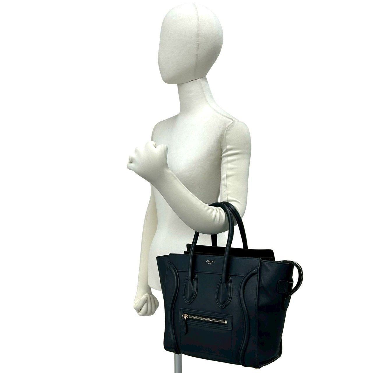 セリーヌバッグ 極 美品 希少品 CELINE セリーヌ ラゲージ マイクロショッパー ロゴ