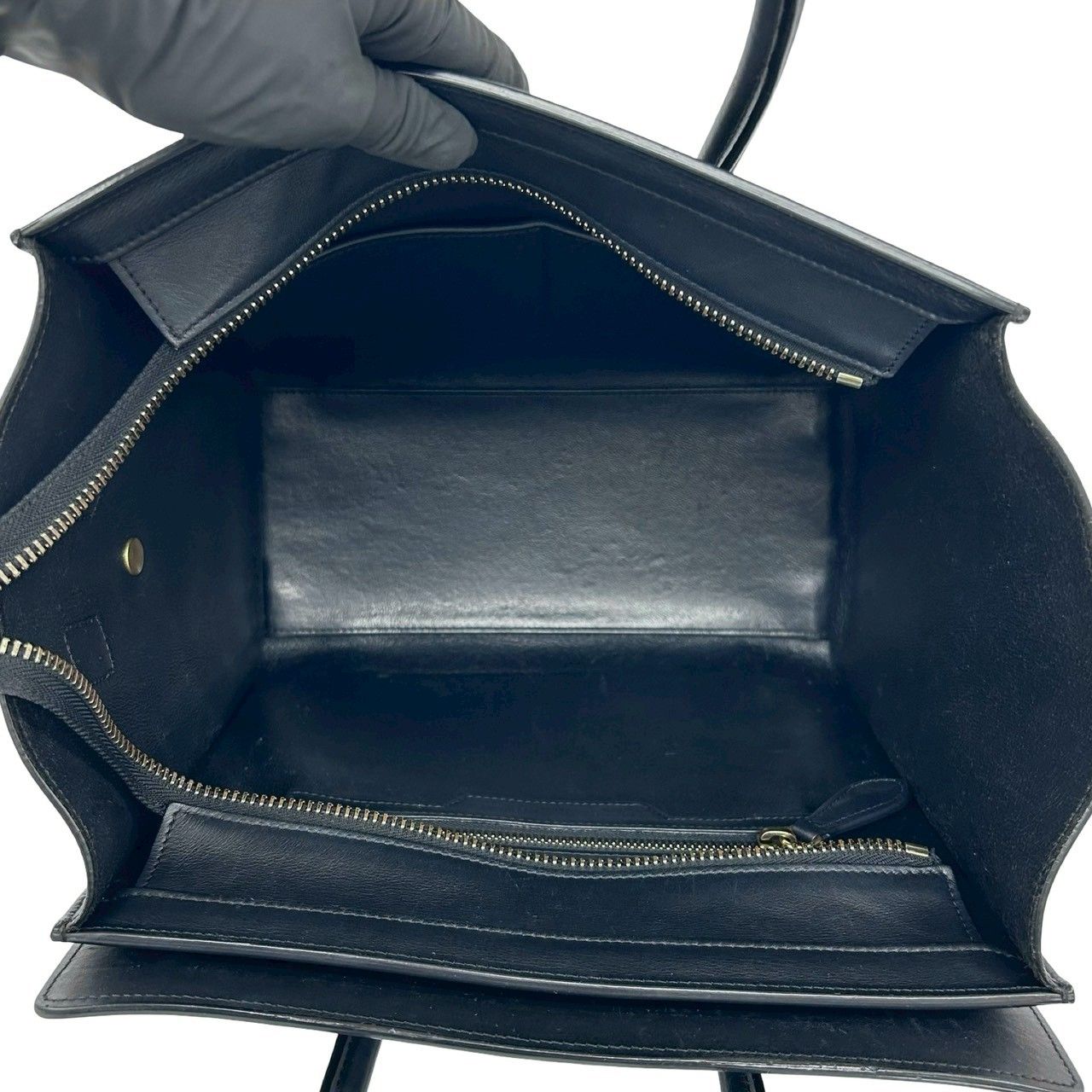 極 美品 希少品 CELINE セリーヌ ラゲージ マイクロショッパー ロゴ