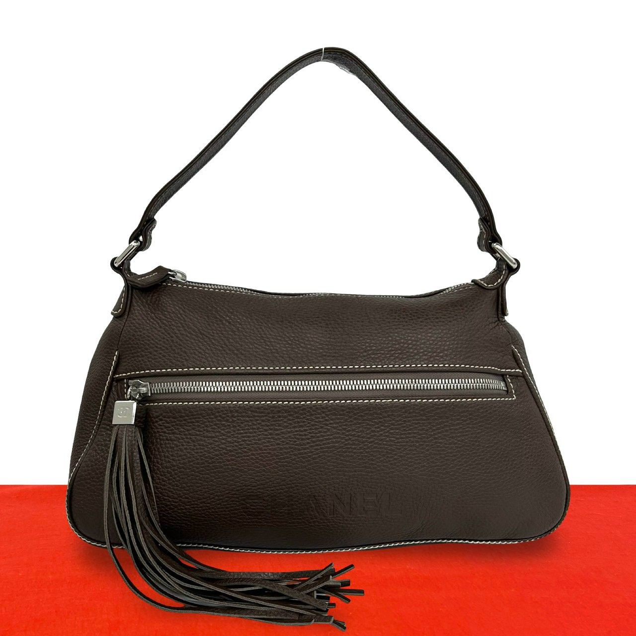 極 美品 シール有 8番台 CHANEL シャネル ロゴ フリンジ タッセル 