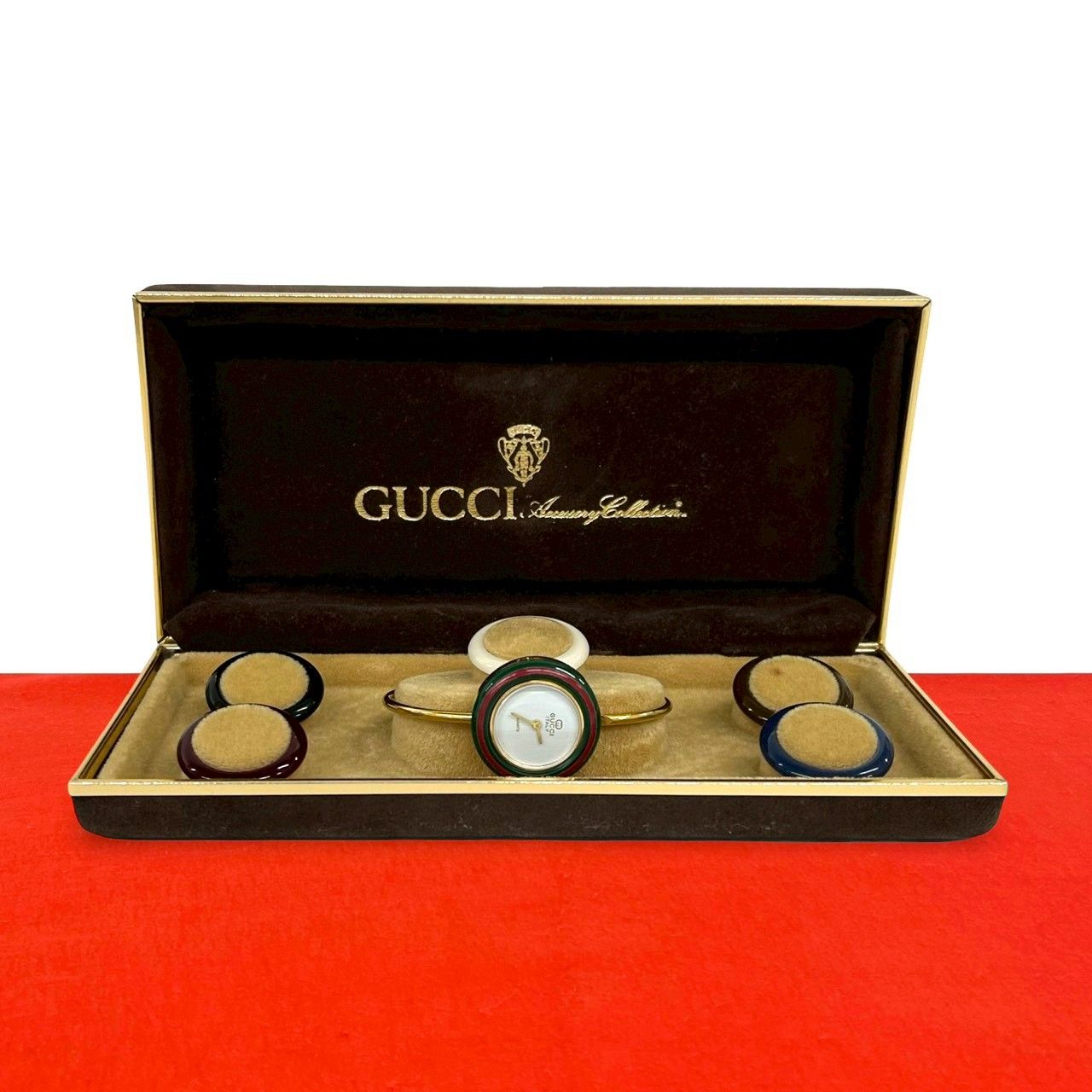 稼働品 極 美品 GUCCI グッチ ヴィンテージ チェンジベゼル シェリー