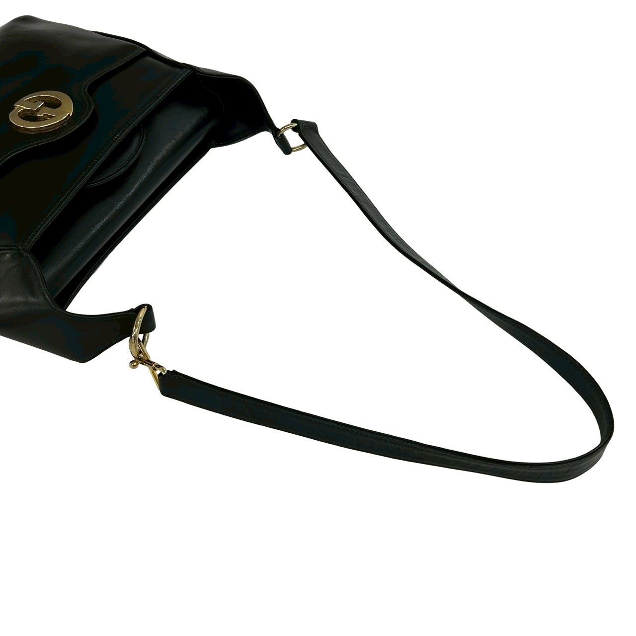 極 美品 希少品 GUCCI グッチ オールドグッチ G ロゴ 金具 レザー 本革