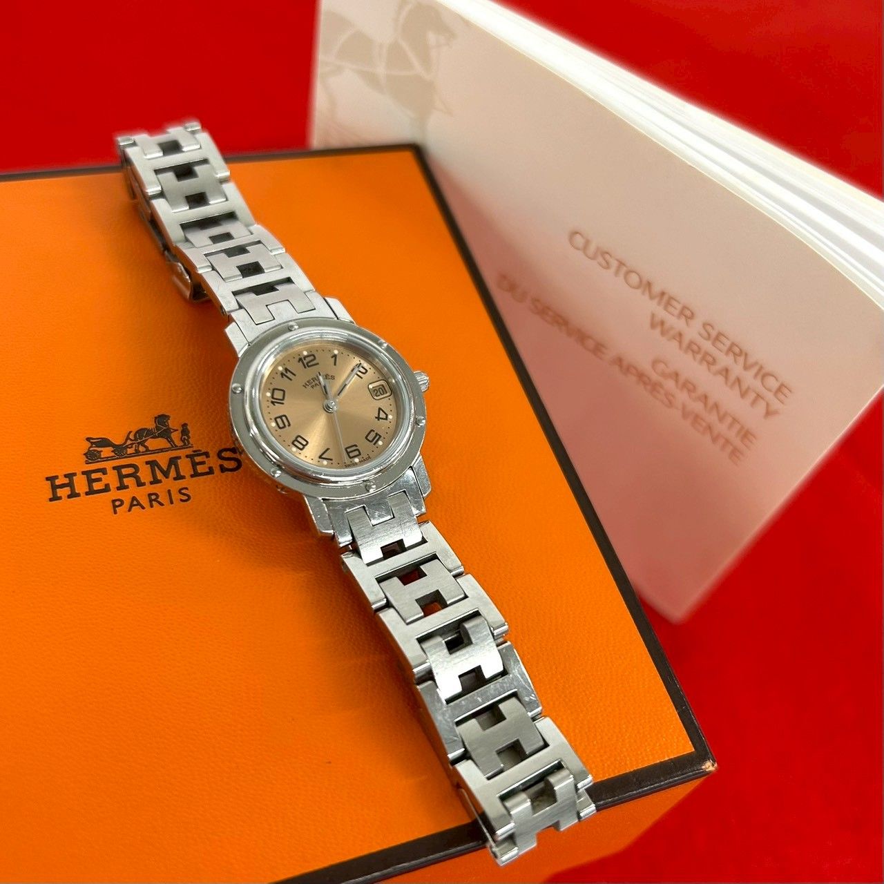 稼働品 ほぼ未使用 箱付 HERMES エルメス クリッパー CL4.210