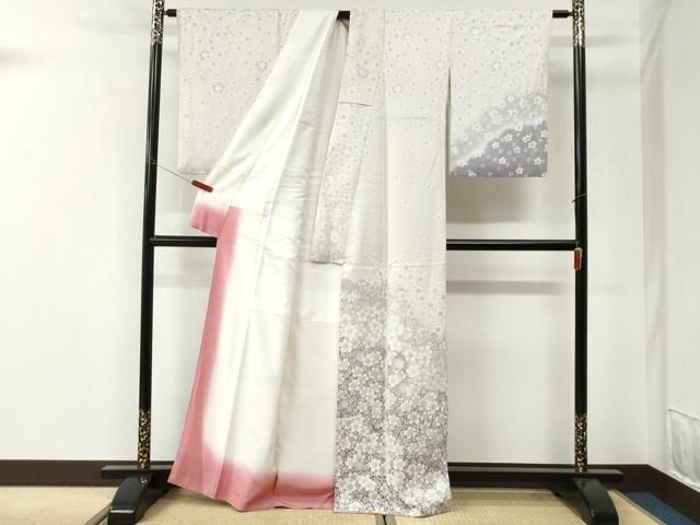 平和屋着物○訪問着 舞桜文 暈し染め 正絹 逸品 CABI3378yc - メルカリ