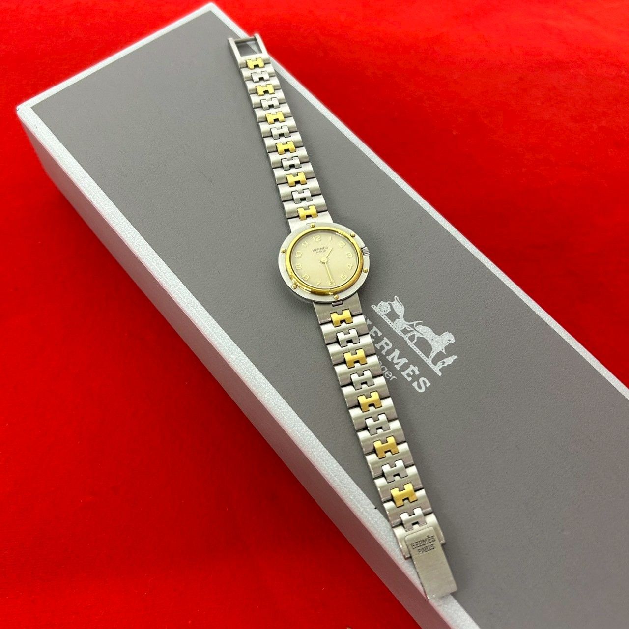 稼働品 極 美品 保存箱付き HERMES エルメス ヴィンテージ クリッパー