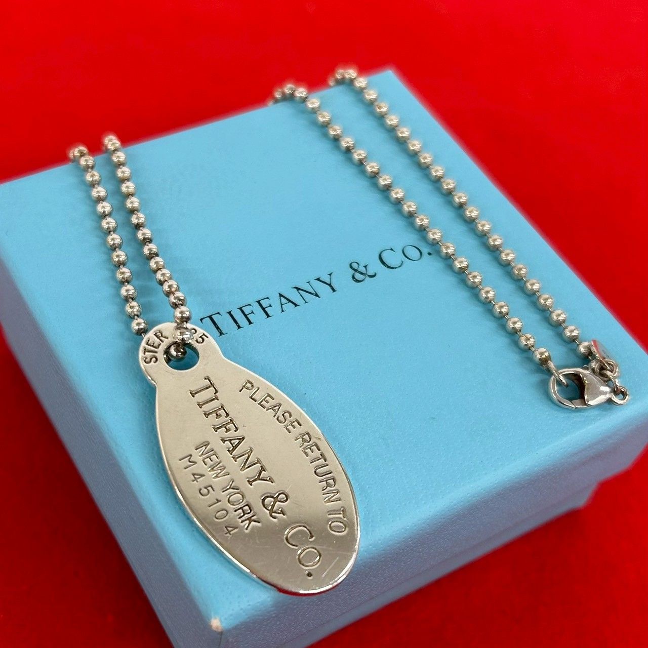 極 美品 TIFFANY&Co. ティファニー リターントゥ オーバル タグ 