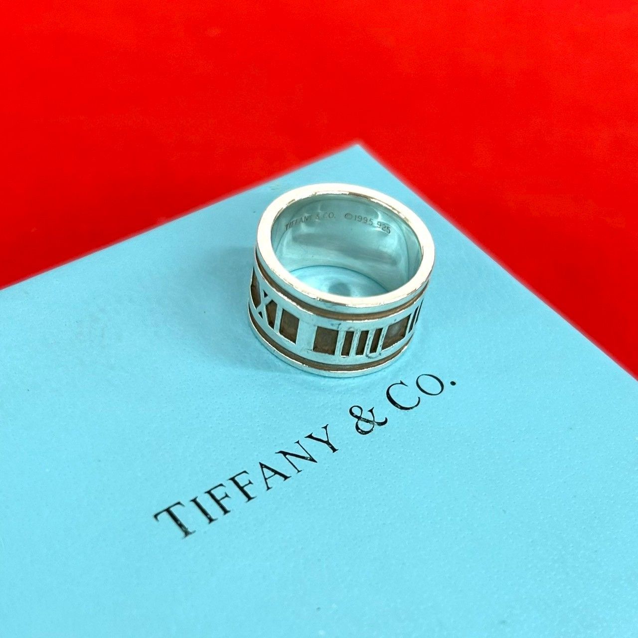 極 美品 TIFFANY&Co. ティファニー ワイド アトラス リング シルバー