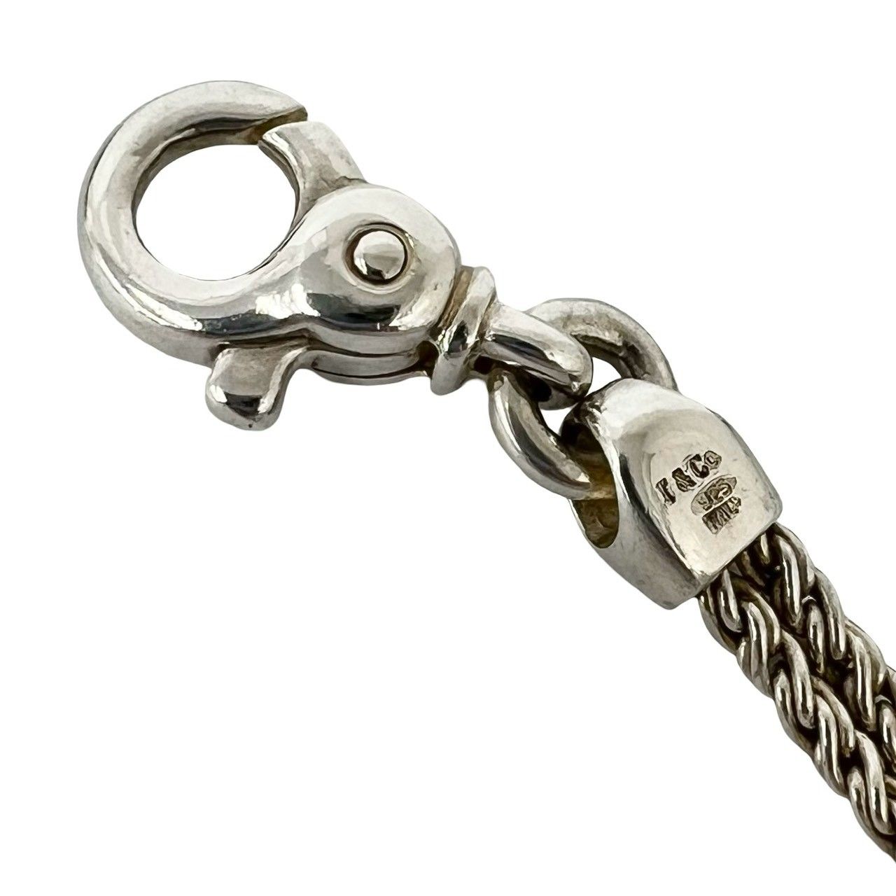 極 美品 TIFFANY&Co. ティファニー ヴィンテージ センターノット ダブルロープ ブレスレット シルバー925 アクセサリー シルバー 94233