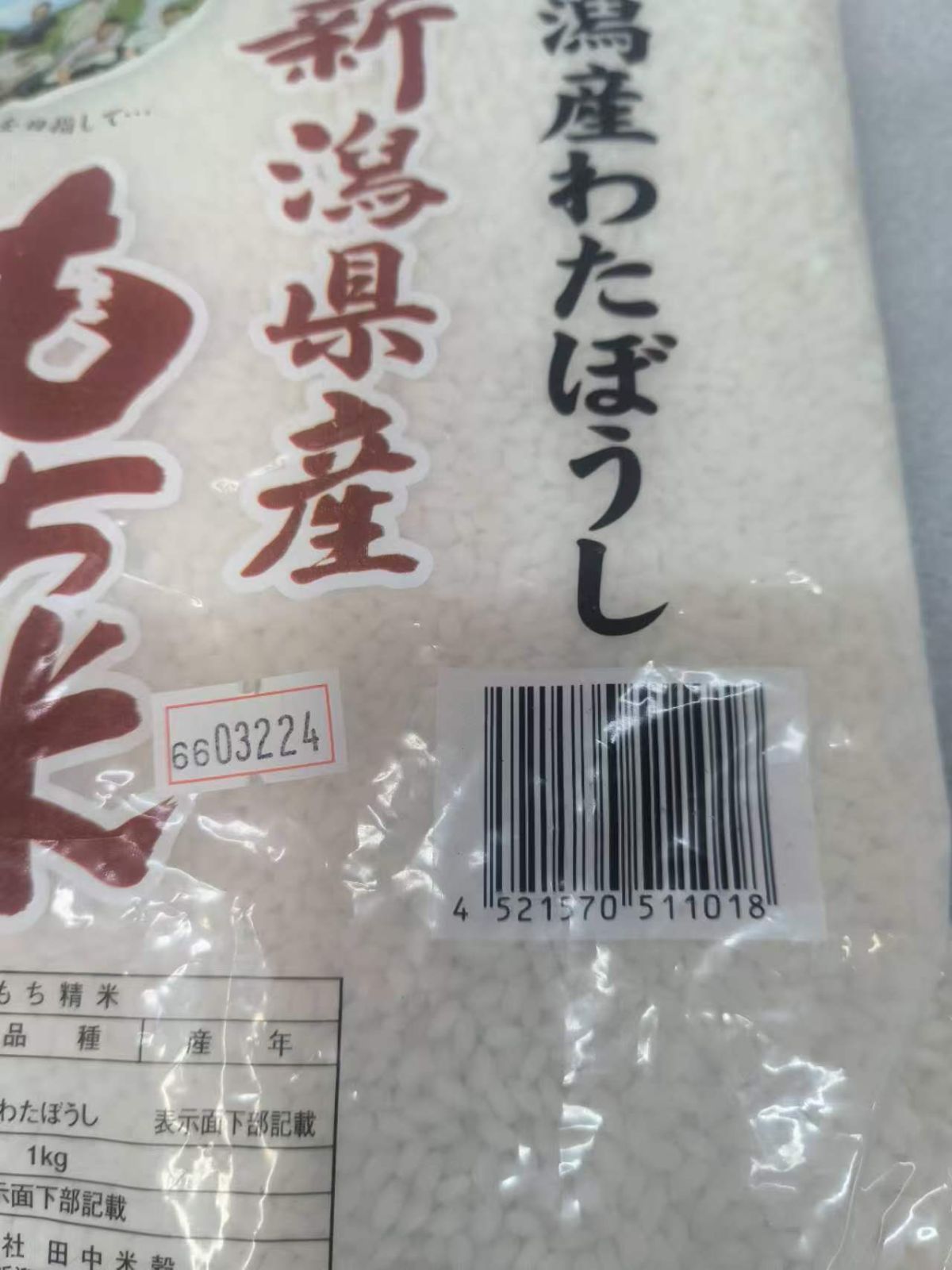 2点セット もち米 新潟県産 わたぼうし 1kg  6603224 4521570511018