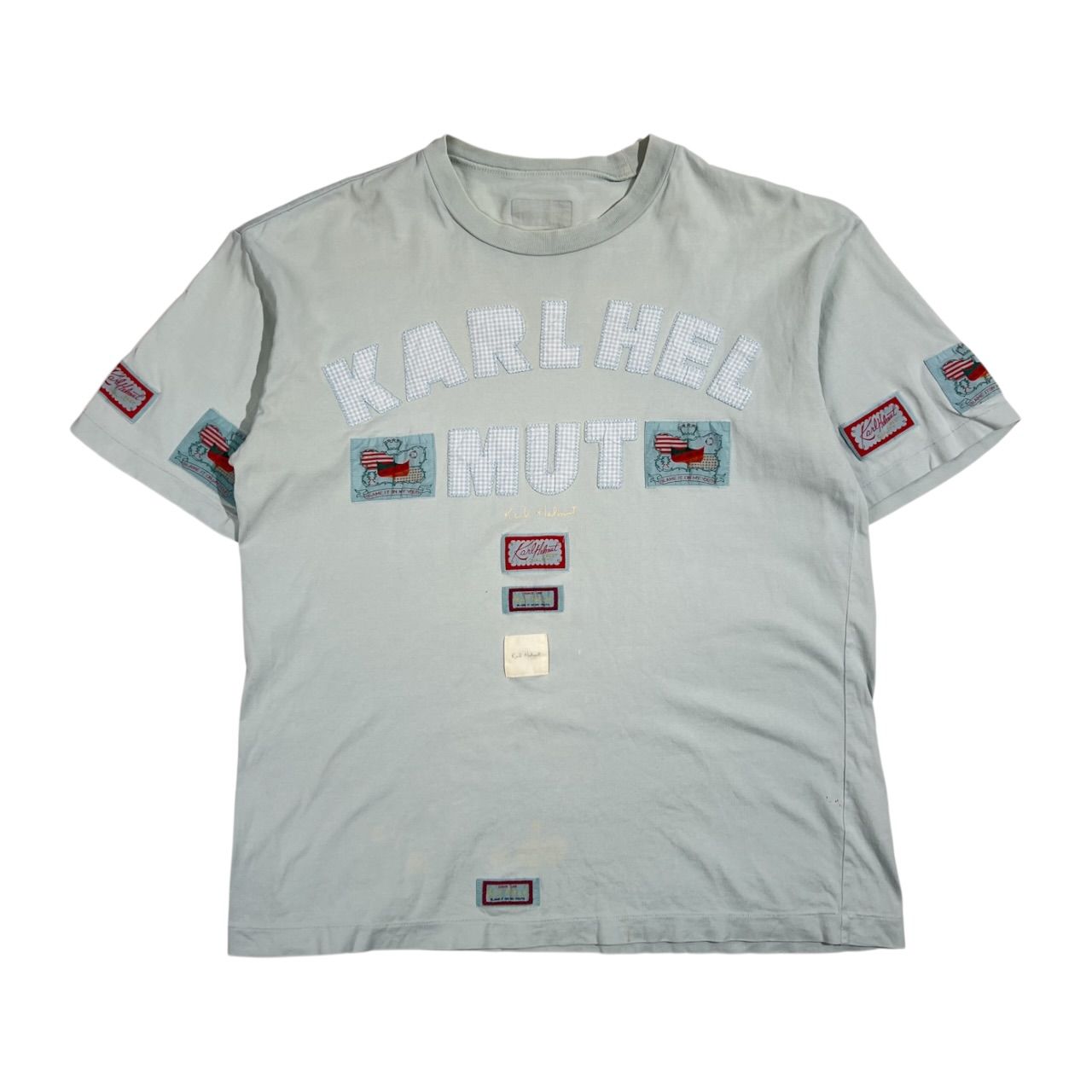 Karl Helmut カールヘルム ロゴ ワッペン デザイン 半袖 Tシャツ M