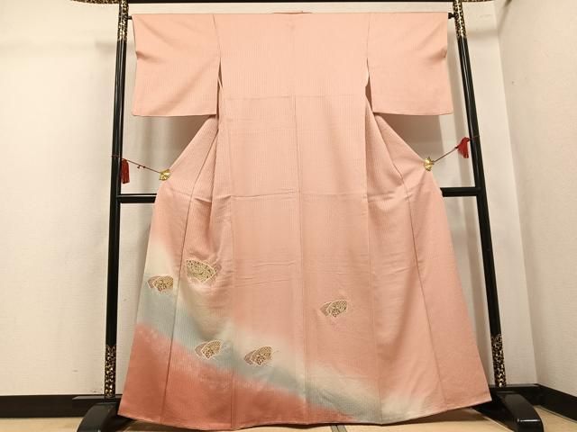 3916］訪問着 美品 中国三大刺繍 汕頭刺繍 スワトウ 正絹 着物 袷 スワトウ