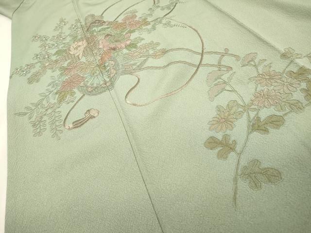 平和屋着物▽中国三大刺繍 スワトウ刺繍 汕頭刺繍 総刺繍 訪問着 花車