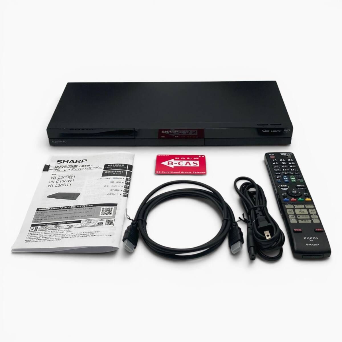 動作確認済み】SHARP AQUOS ブルーレイレコーダー 2B-C20GW1 260674