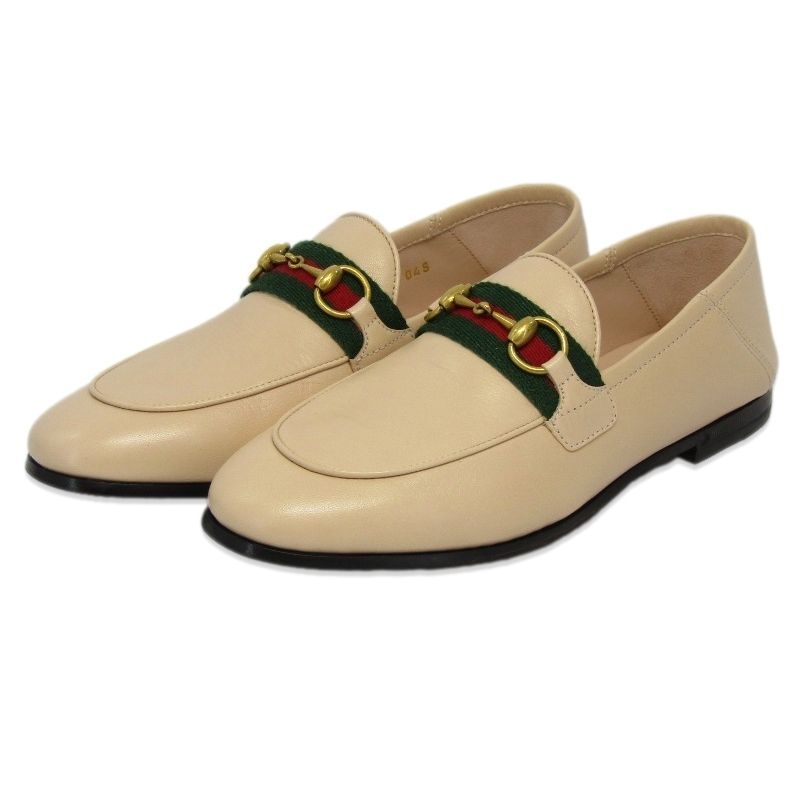 未使用 GUCCI グッチ 34.5 ホースビットローファー 631619 CQXM0