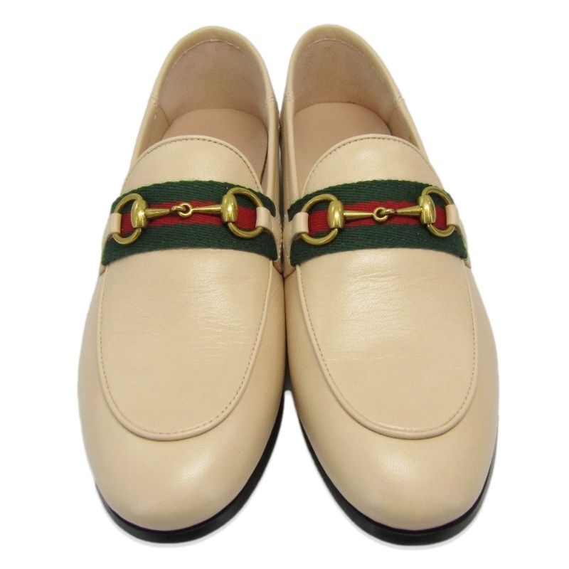 未使用 GUCCI グッチ 34.5 ホースビットローファー 631619 CQXM0
