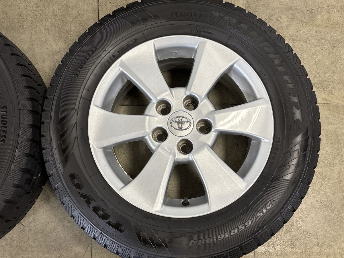 2020年製　215/65R16スタッドレス　ブリジストン　30アルファード スタッドレス】トヨタ 20 アルファード 純正 16in 6.5J +33 PCD114.3