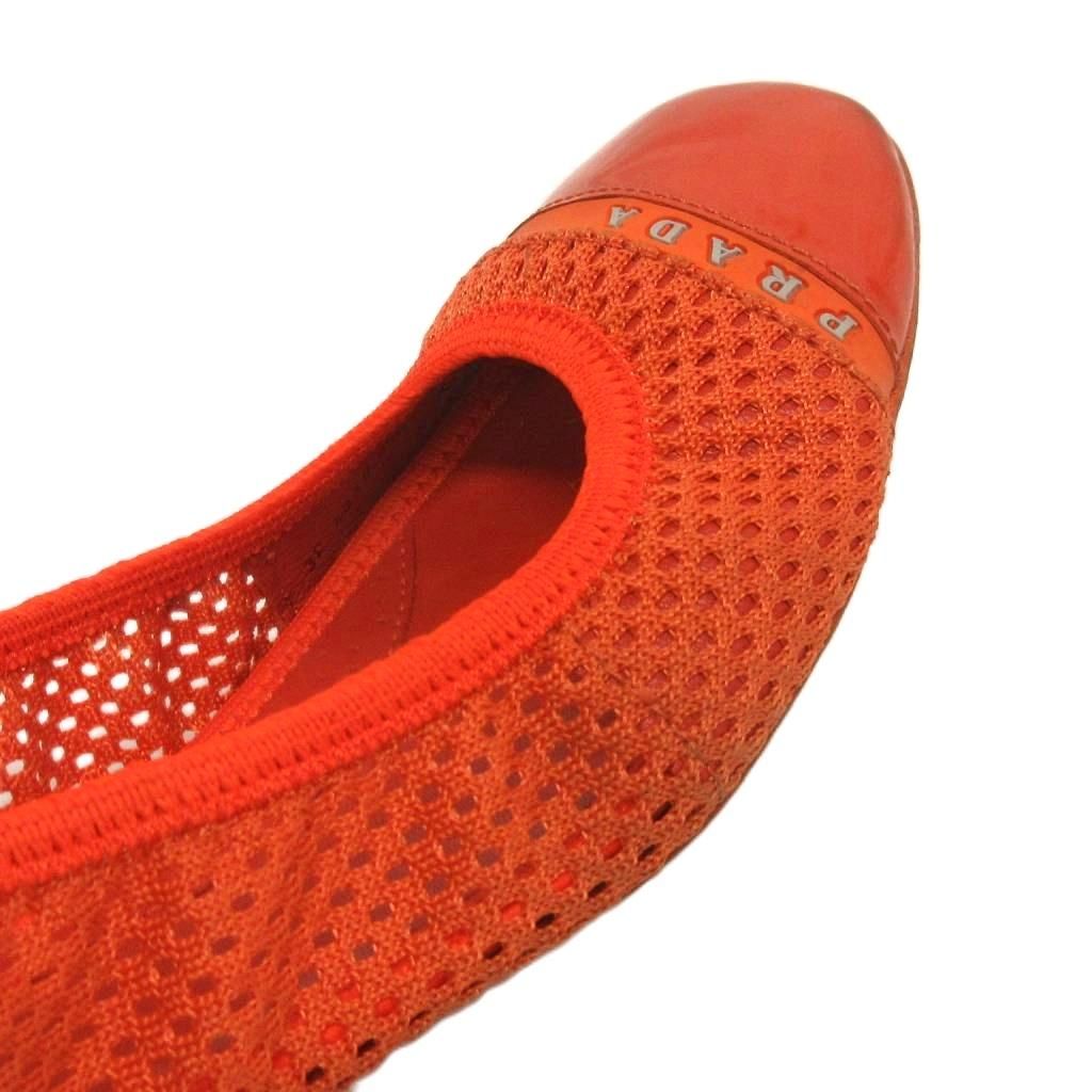 プラダスポーツ PRADA SPORT バレエシューズ ラウンドトゥ エナメル