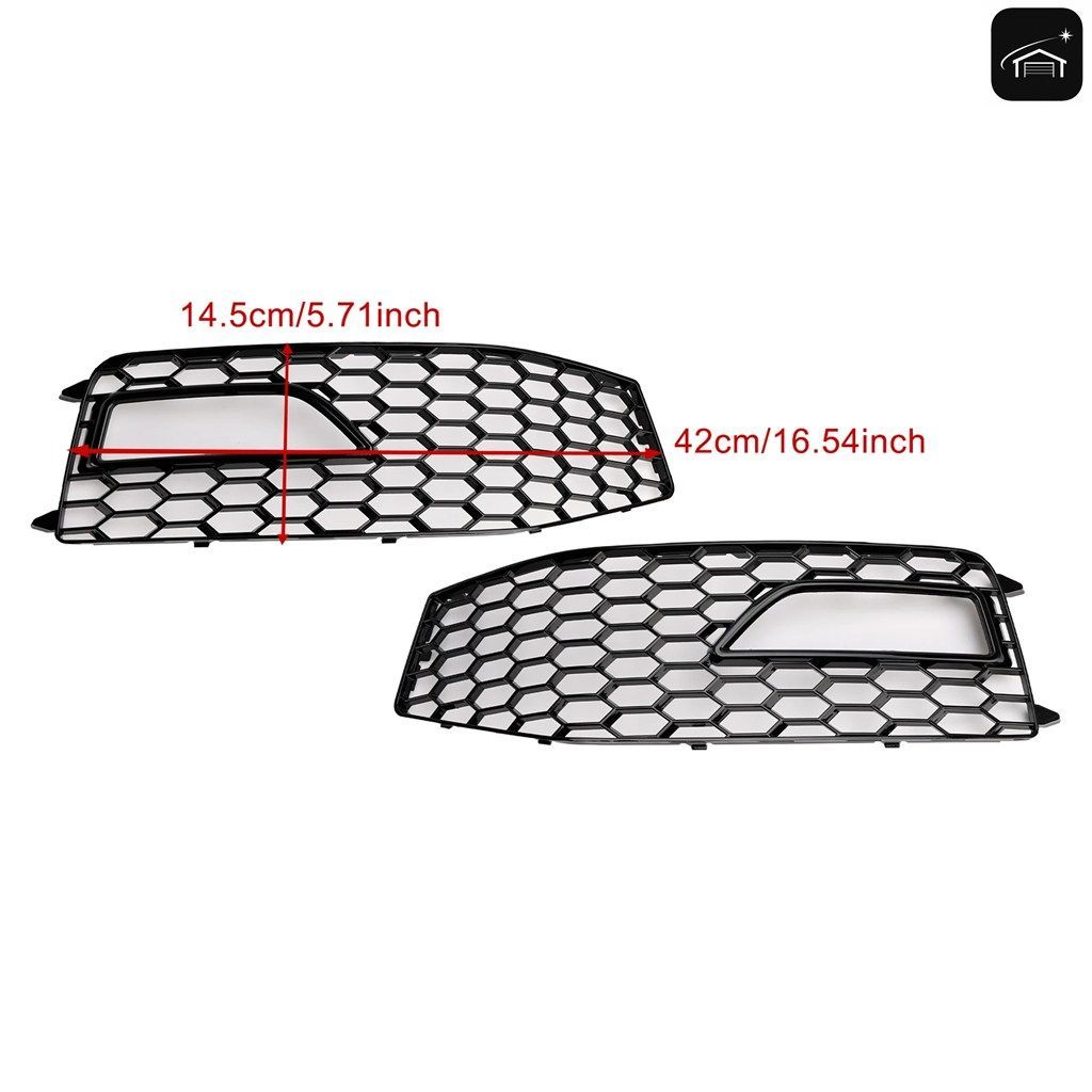 アウディ A4 S-LINE S4 2013 2014 2015 用バンパーフォグランプカバーグリル 2個セット カスタムパーツ