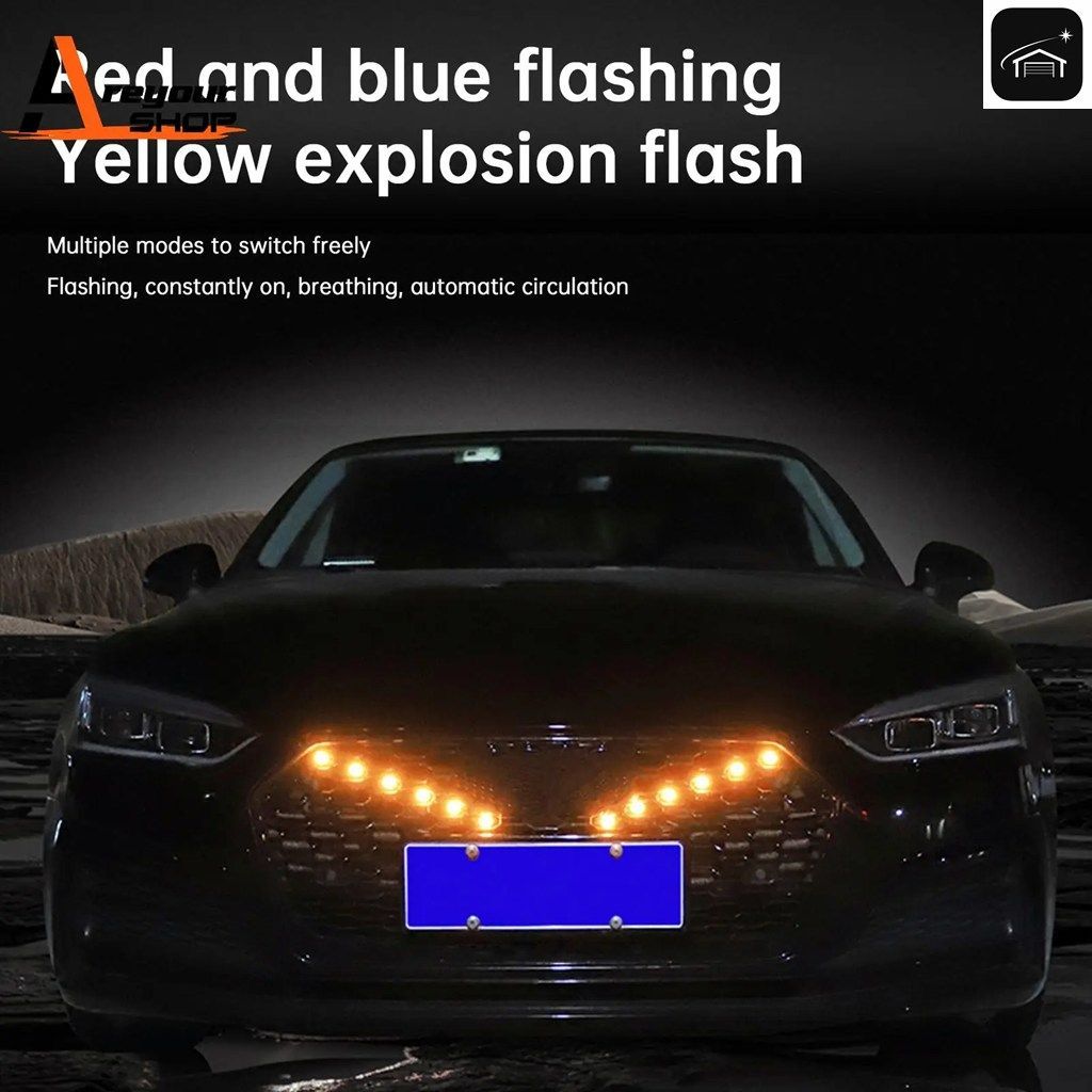 16個入りフロントグリルLED即ライト弾丸型外観カーカスタムパーツ