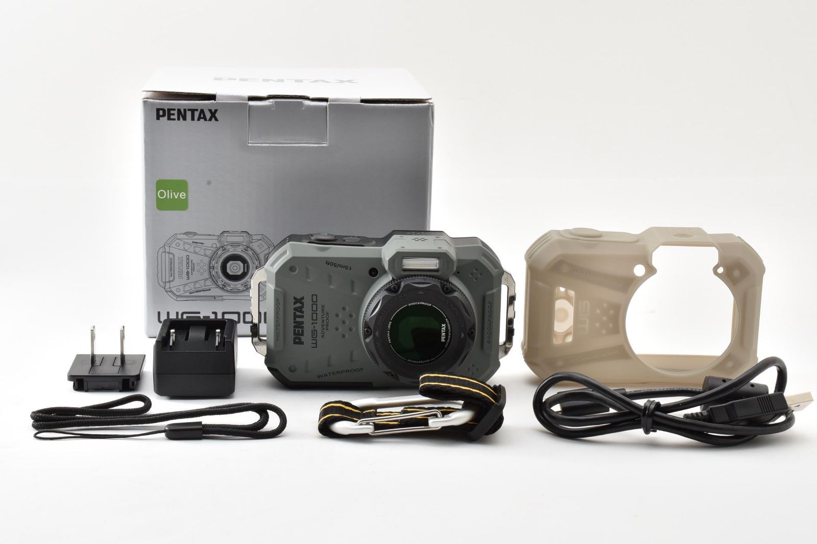 ☆極上品☆ ペンタックス PENTAX WG-1000 オリーブ 《元箱付・付属品