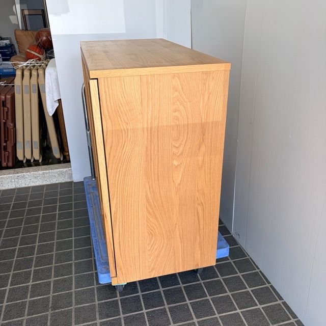 配送不可、現地引取のみ、リユース品】無印良品 木製 キャビネット