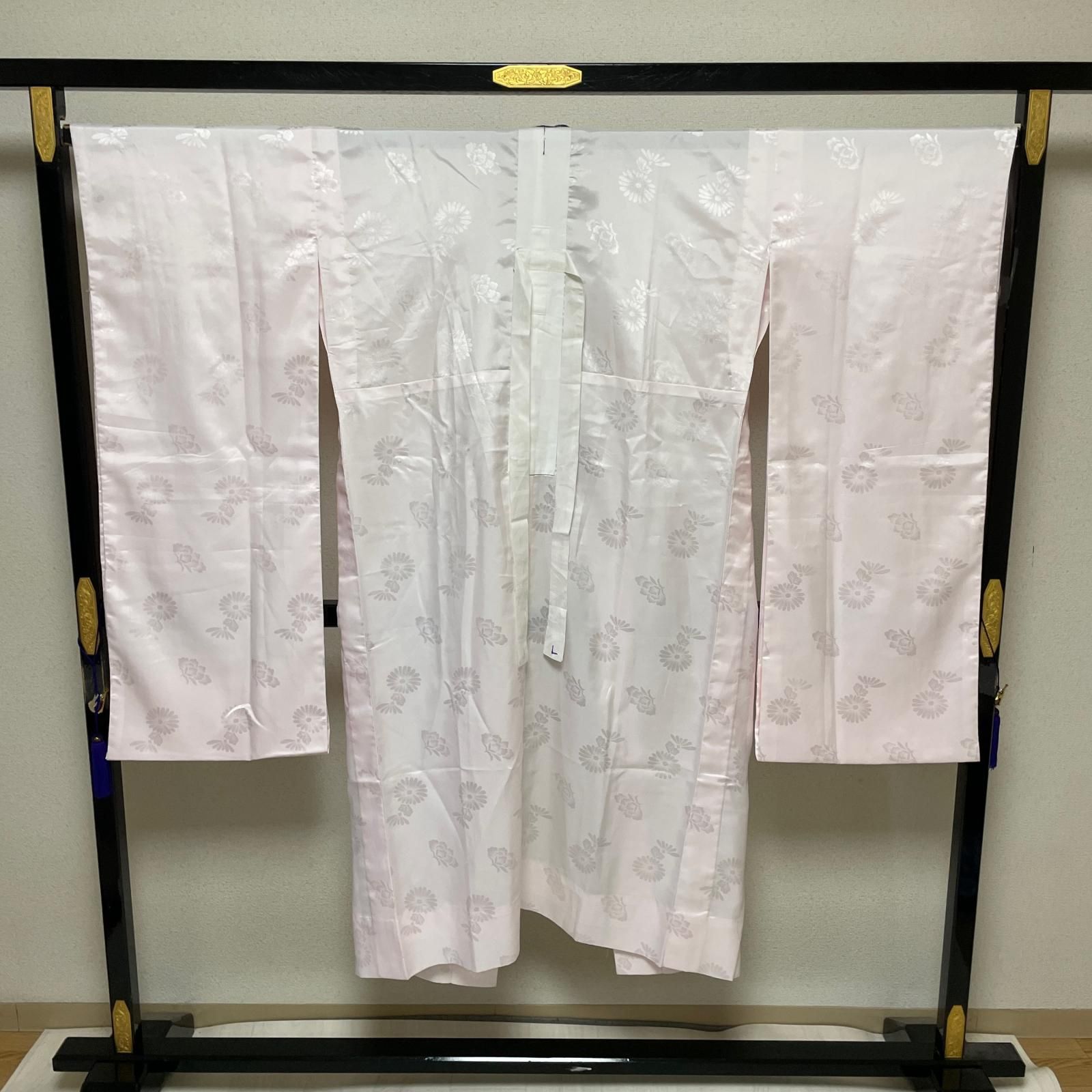 振袖長襦袢 裄68 上品な花模様 半衿付き 着物 化繊 X-5574 - メルカリ