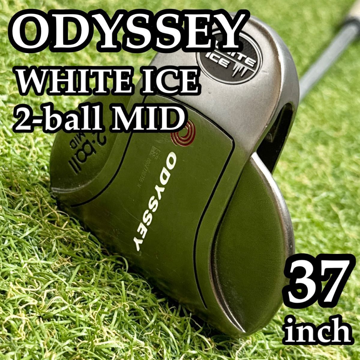 A在】中尺 オデッセイ ホワイトアイス 2-ball MID パター37インチ