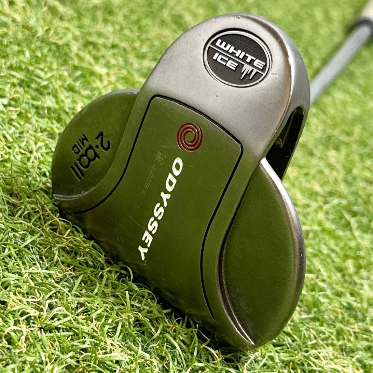 A在】中尺 オデッセイ ホワイトアイス 2-ball MID パター37インチ