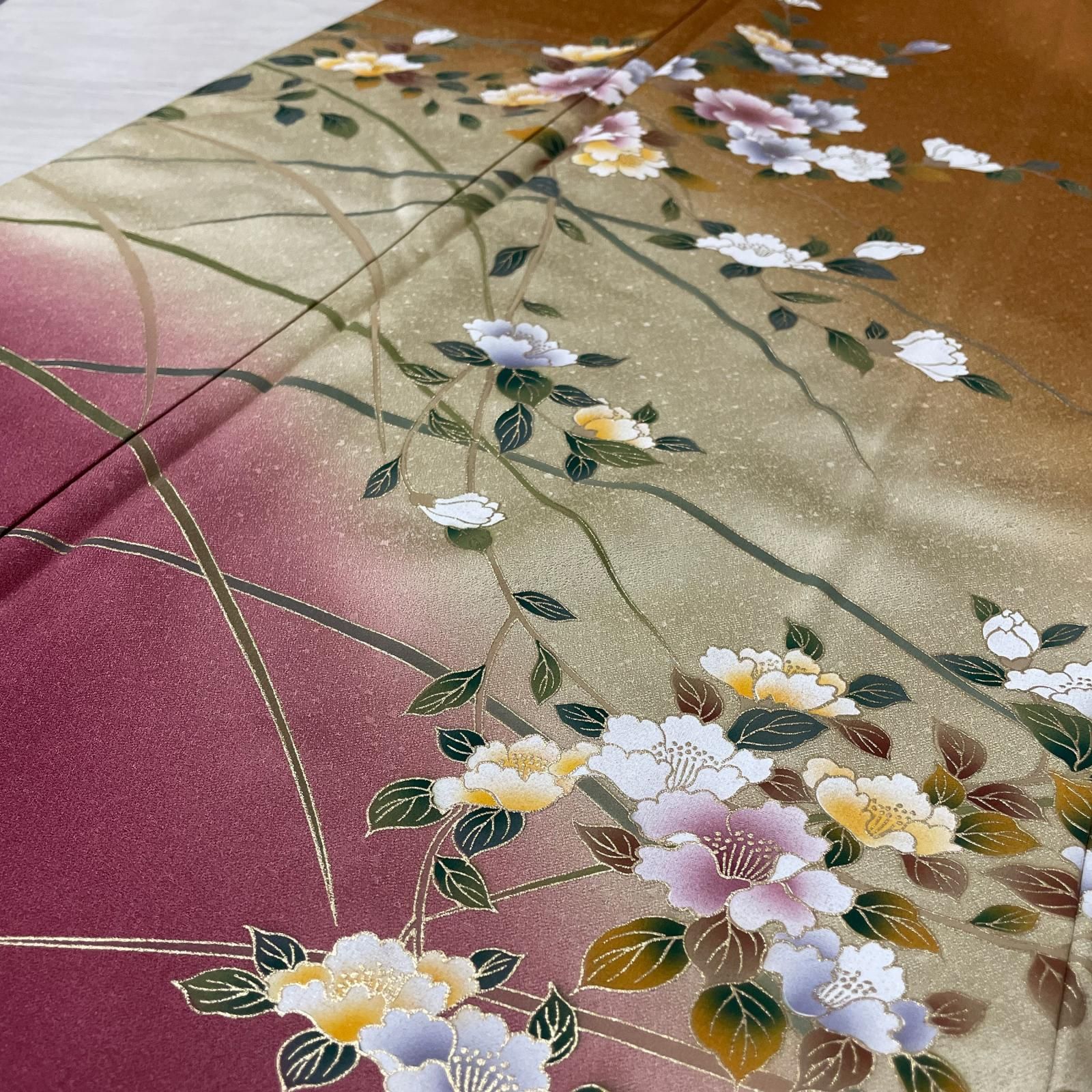 【TAMA屋】全て正絹 全て長襦袢 暈し 花柄 まとめ売り10点TM 2673 付下げ 鮮やかな暈し染 美しい花模様 着物 正絹 X-5806 - メルカリ