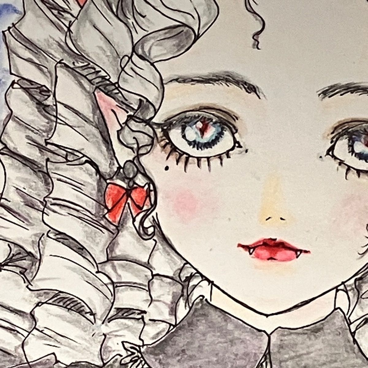 一点物手書きイラスト「No.5 月下美人」 - メルカリ