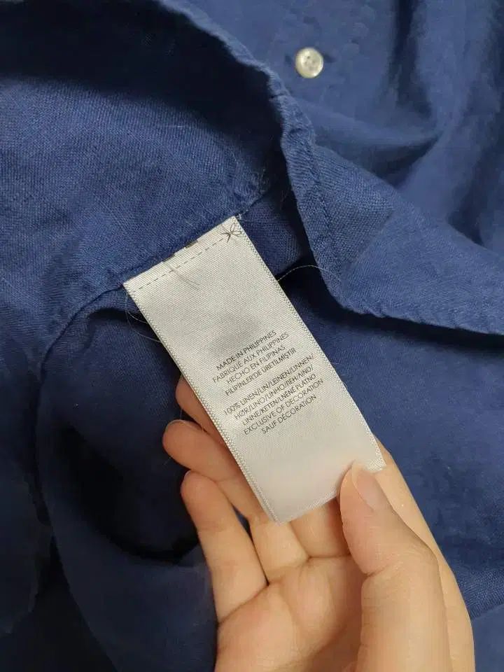 105)POLO RALPH LAUREN (ポロラルフローレン) リネン シャツ ネイビー