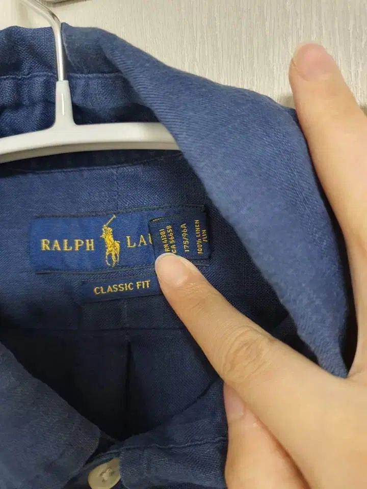 105)POLO RALPH LAUREN (ポロラルフローレン) リネン シャツ ネイビー