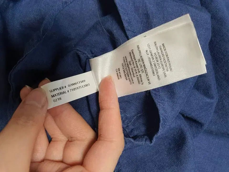 105)POLO RALPH LAUREN (ポロラルフローレン) リネン シャツ ネイビー