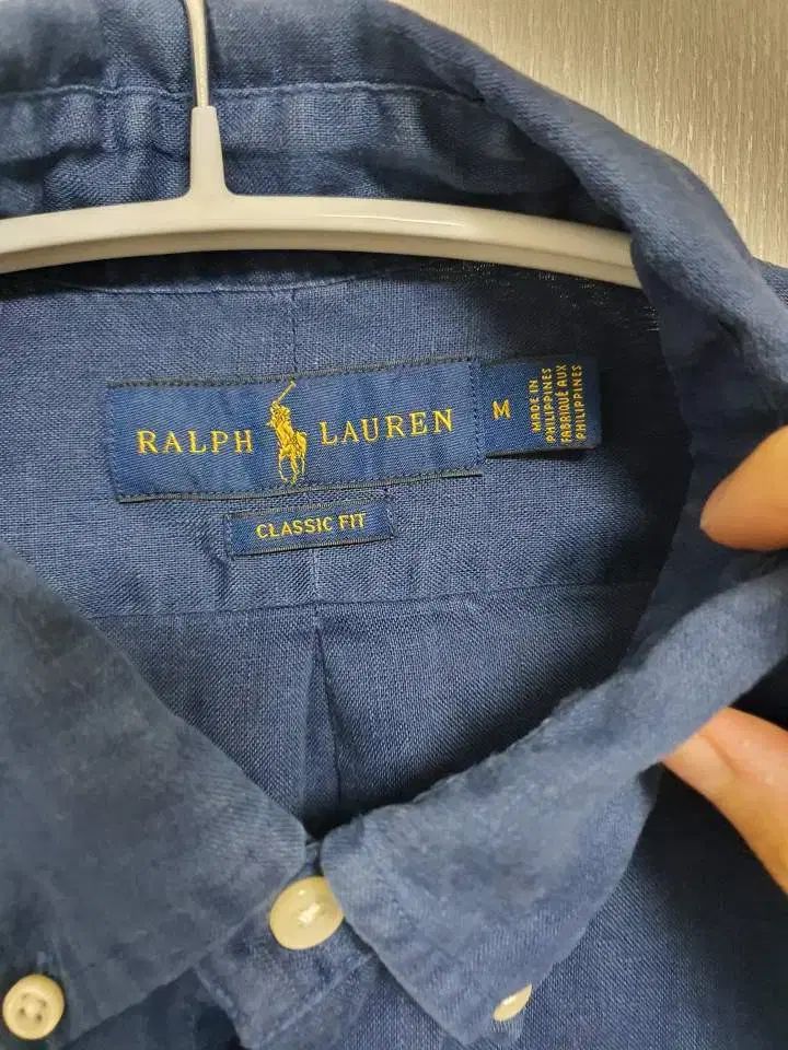 105)POLO RALPH LAUREN (ポロラルフローレン) リネン シャツ ネイビー